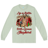 Matcha Christmas life is better with a german shepherd Long Sleeve Tee - JahusDesignShop