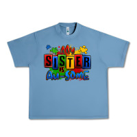 Pebble Blue my sister is ausome autism Urban Heavy Tee - Zillion Design Studio