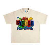 Sandshell my sister is ausome autism Urban Heavy Tee - Zillion Design Studio