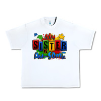White my sister is ausome autism Urban Heavy Tee - Zillion Design Studio