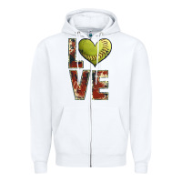 White softball love Zipper Hoodie - JahusDesignShop