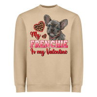 Mushroom my frenchie is my valentine Heavyweight Sweatshirt - RanaPortraitStore