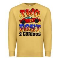 Antique Gold two fast two curious boys birthday racing car Premium Sweatshirt - MaliasSmallBusiness