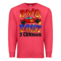 Cardinal two fast two curious boys birthday racing car Premium Sweatshirt - MaliasSmallBusiness