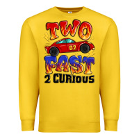 Lemon two fast two curious boys birthday racing car Premium Sweatshirt - MaliasSmallBusiness