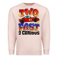 Pale Pink two fast two curious boys birthday racing car Premium Sweatshirt - MaliasSmallBusiness