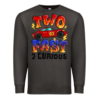 Smoke two fast two curious boys birthday racing car Premium Sweatshirt - MaliasSmallBusiness
