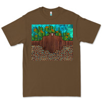 Cacao custom cactus and sunflowers leopard turquoise Premium Tee - Artiststas