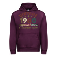 Mauve Wine Vintage 1980 Limited Edition 41 Years Of Being Awesome Urban Hoodie - Bettercallsaul
