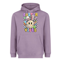 Lavender easter vibes smiley face Heavyweight Hoodie - MaliasSmallBusiness