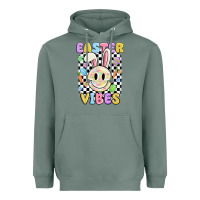 Sage easter vibes smiley face Heavyweight Hoodie - MaliasSmallBusiness