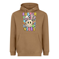 Toasted Coconut easter vibes smiley face Heavyweight Hoodie - MaliasSmallBusiness
