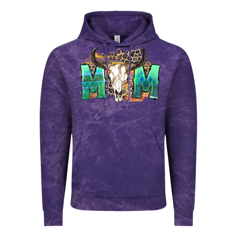 Mom With Bull Skull Vintage Hoodie by Zillion Design Studio | Teevron
