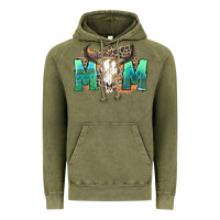 Vintage Olive mom with bull skull Vintage Hoodie - Zillion Design Studio