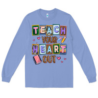 Colony Blue teach your heart out Long Sleeve Tee - AdoDesignShop