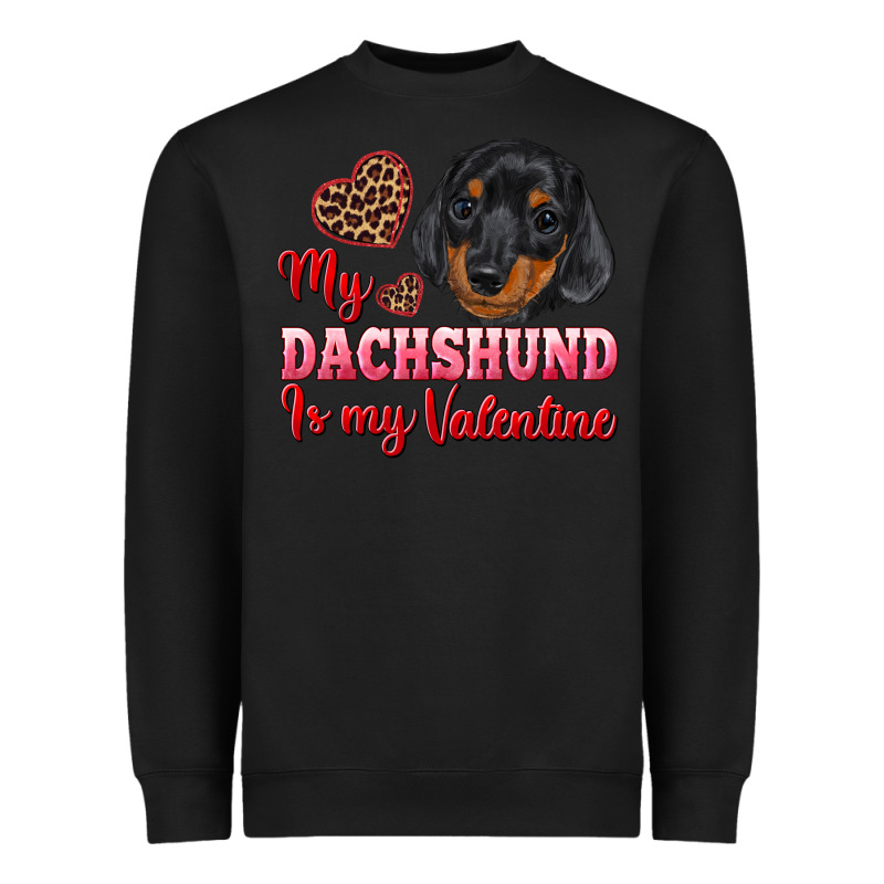 My Dachshund Is My Valentine Heavyweight Sweatshirt by RanaPortraitStore | Teevron