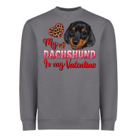Storm my dachshund is my valentine Heavyweight Sweatshirt - RanaPortraitStore