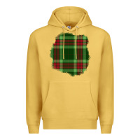 Antique Gold Christmas Tartan Patch Premium Hoodie - BundleAndBundleShop
