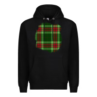 Black Christmas Tartan Patch Premium Hoodie - BundleAndBundleShop