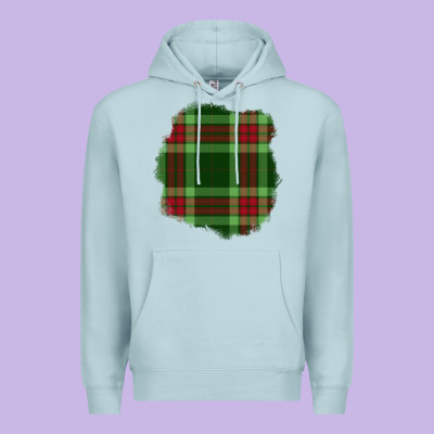 Christmas Tartan Patch Premium Hoodie Designed By Bundleandbundleshop