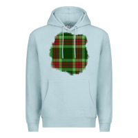 Blue Mist Christmas Tartan Patch Premium Hoodie - BundleAndBundleShop