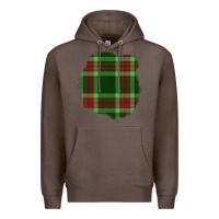 Coffee Christmas Tartan Patch Premium Hoodie - BundleAndBundleShop
