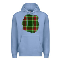 Colony Blue Christmas Tartan Patch Premium Hoodie - BundleAndBundleShop