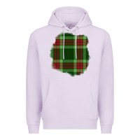 Lilac Christmas Tartan Patch Premium Hoodie - BundleAndBundleShop
