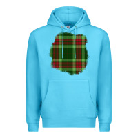 Ocean Blue Christmas Tartan Patch Premium Hoodie - BundleAndBundleShop