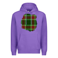 Purple Christmas Tartan Patch Premium Hoodie - BundleAndBundleShop
