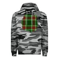 Slate Camo Christmas Tartan Patch Premium Hoodie - BundleAndBundleShop