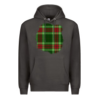 Smoke Christmas Tartan Patch Premium Hoodie - BundleAndBundleShop