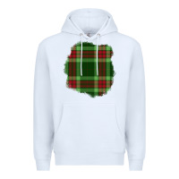 White Christmas Tartan Patch Premium Hoodie - BundleAndBundleShop