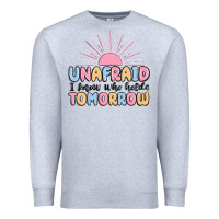 Heather Grey unafraid i know who holds tomorrow Premium Sweatshirt - MaliasSmallBusiness