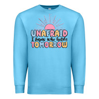 Ocean Blue unafraid i know who holds tomorrow Premium Sweatshirt - MaliasSmallBusiness