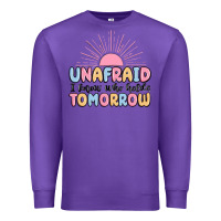 Purple unafraid i know who holds tomorrow Premium Sweatshirt - MaliasSmallBusiness