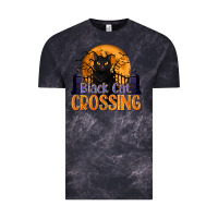 Cloud Black Black Cat Crossing Vintage Tee - texasbilliewilder
