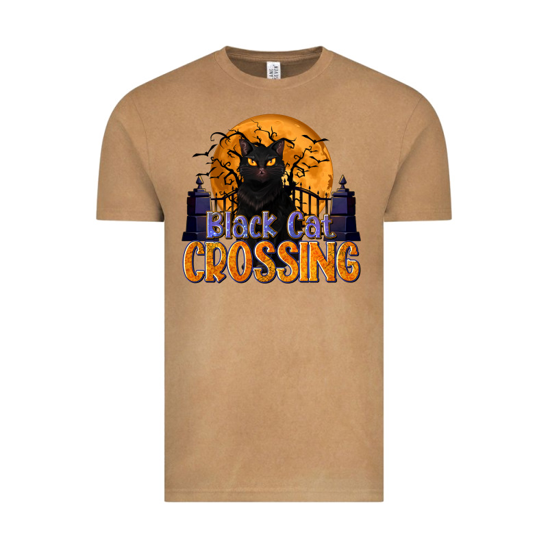 Black Cat Crossing Vintage Tee by texasbilliewilder | Teevron