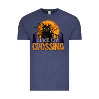 Vintage Denim Black Cat Crossing Vintage Tee - texasbilliewilder
