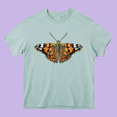 Painted Lady Heavy Core Tee Designed By Lillyallendesigns