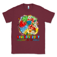 Burgundy neurodiversity celebrate the spectrum Classic Tee - JahusDesignShop