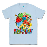 Dusty Blue neurodiversity celebrate the spectrum Classic Tee - JahusDesignShop