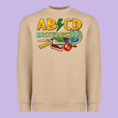 Abcd Back To School Heavyweight Sweatshirt Designed By Texasbilliewilder