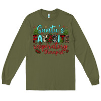 Army Green santa s favorite respiratory therapist Long Sleeve Tee - JahusDesignShop