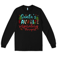 Black santa s favorite respiratory therapist Long Sleeve Tee - JahusDesignShop