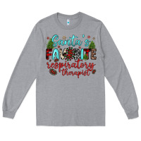 Heather Grey santa s favorite respiratory therapist Long Sleeve Tee - JahusDesignShop