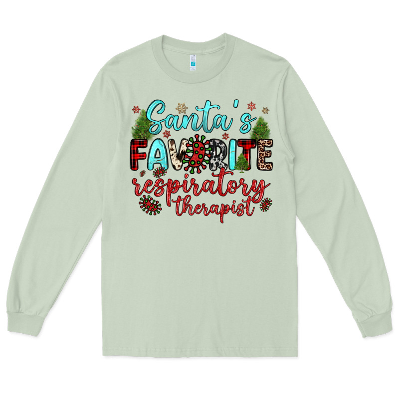 Santa S Favorite Respiratory Therapist Long Sleeve Tee by JahusDesignShop | Teevron