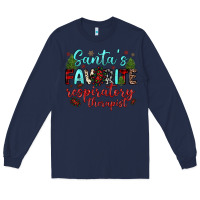 Navy santa s favorite respiratory therapist Long Sleeve Tee - JahusDesignShop