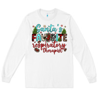 White santa s favorite respiratory therapist Long Sleeve Tee - JahusDesignShop