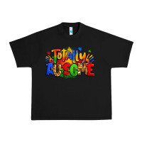 Black totally ausome autism Urban Heavy Tee - Zillion Design Studio